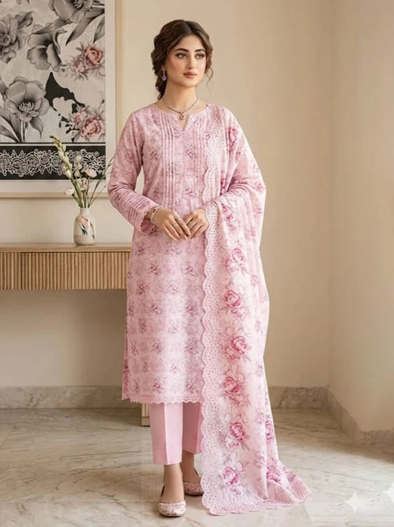 MOONA by HH Printed Embroidered Lawn Collection 2026 Vol-100 (D-03)