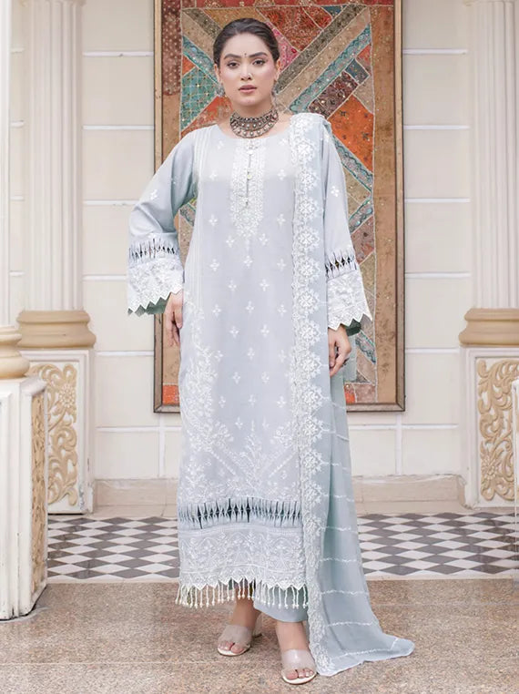 MOR-E-PIYA Embroidered Karandi Collection 2025 by Manizay (D-01)