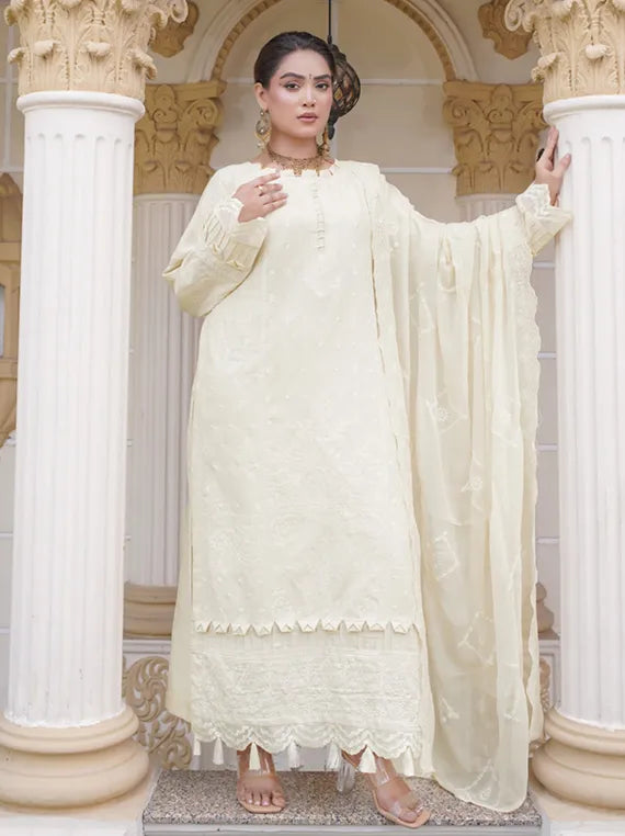 MOR-E-PIYA Embroidered Karandi Collection 2025 by Manizay (D-04)