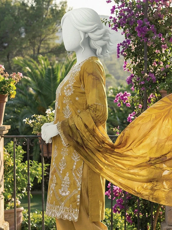 MULAQAT by ABC Embroidered Lawn Collection 2026 Vol-02 (D-07)
