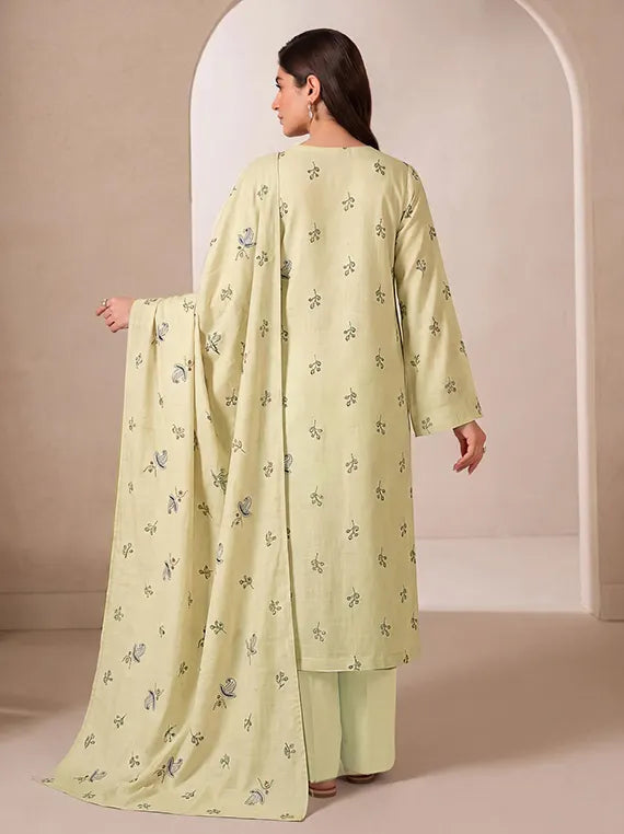 MUSKAN by NUR Embroidered Peach Leather Unstitched Collection'26 (D-05)