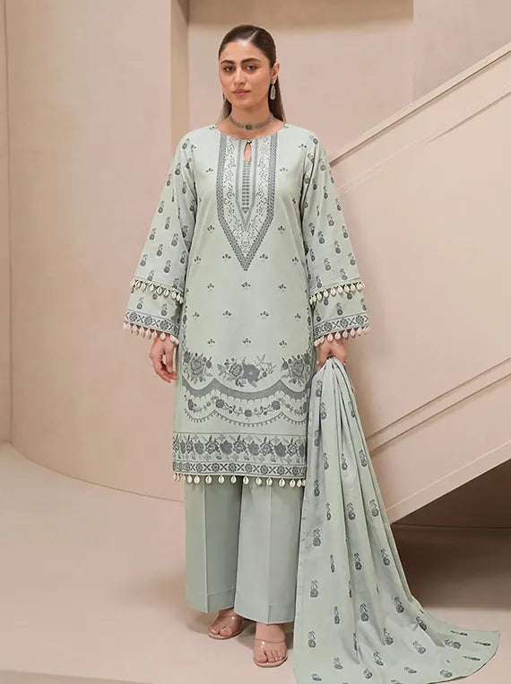 MUSKAN by NUR Embroidered Peach Leather Unstitched Collection'26 (D-06)