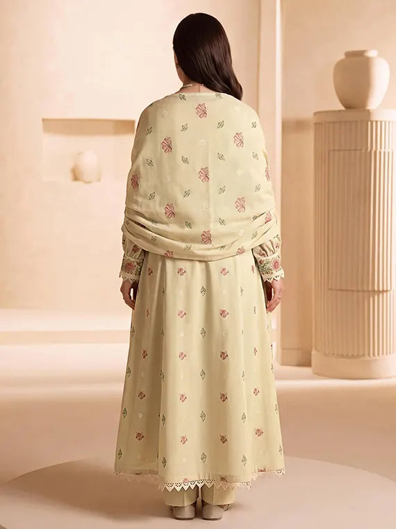 MUSKAN by NUR Embroidered Peach Leather Unstitched Collection'26 (D-08)