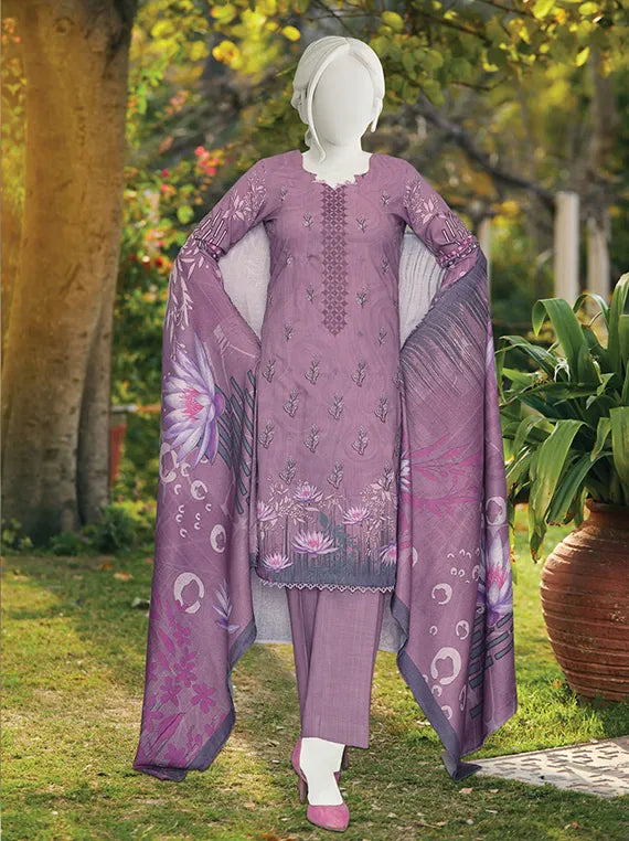 Maiza Embroidered Printed Peach Collection 2025 Vol-02 By ABC (D-07)