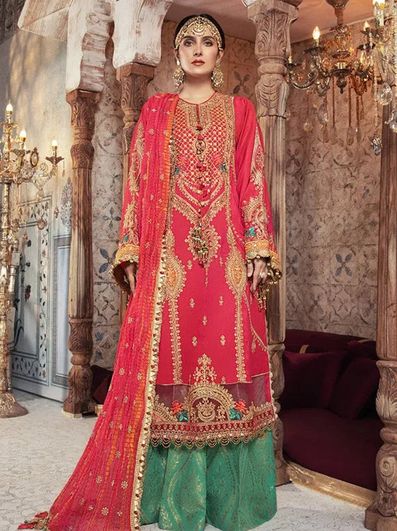 Majestic Embroidered Organza Chiffon Collection 2026 (MB21-02)
