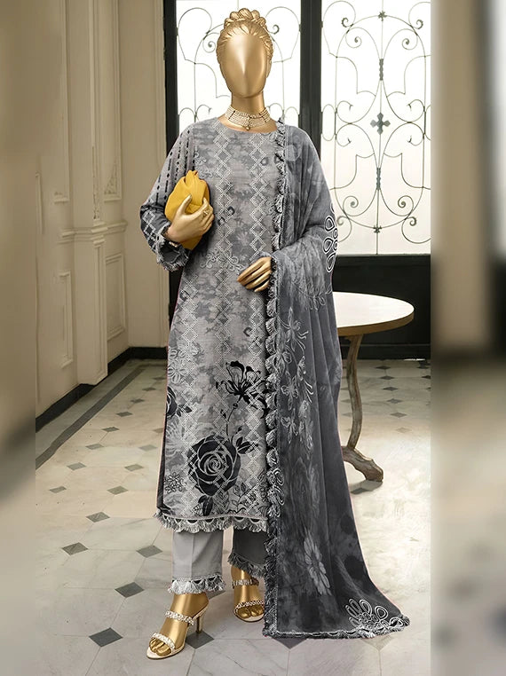 Malka by ABC Embroidered Printed Lawn Collection 2026 (AA-08)