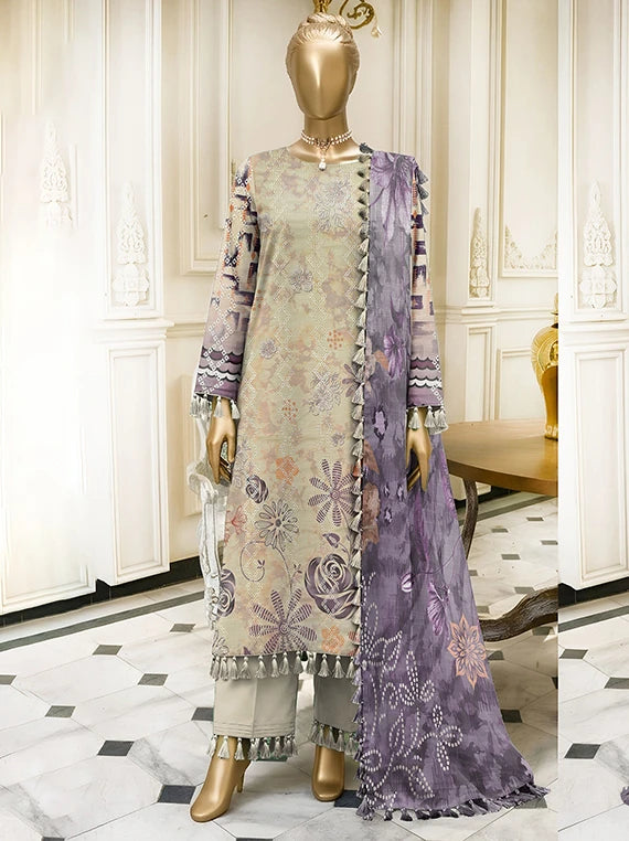 Malka by ABC Embroidered Printed Lawn Collection 2026 (AA-09)