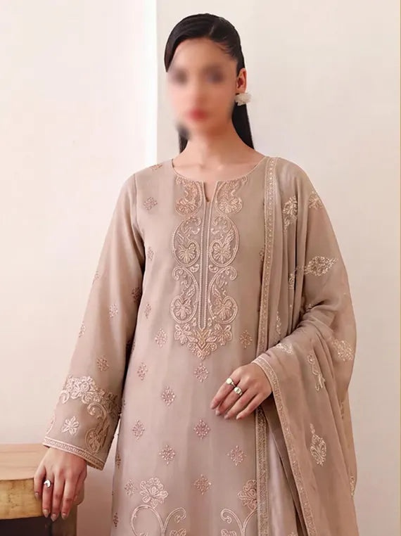 Meeras by Fantak Unstitched Karandi Lawn Collection'26 V-527 (D-06)