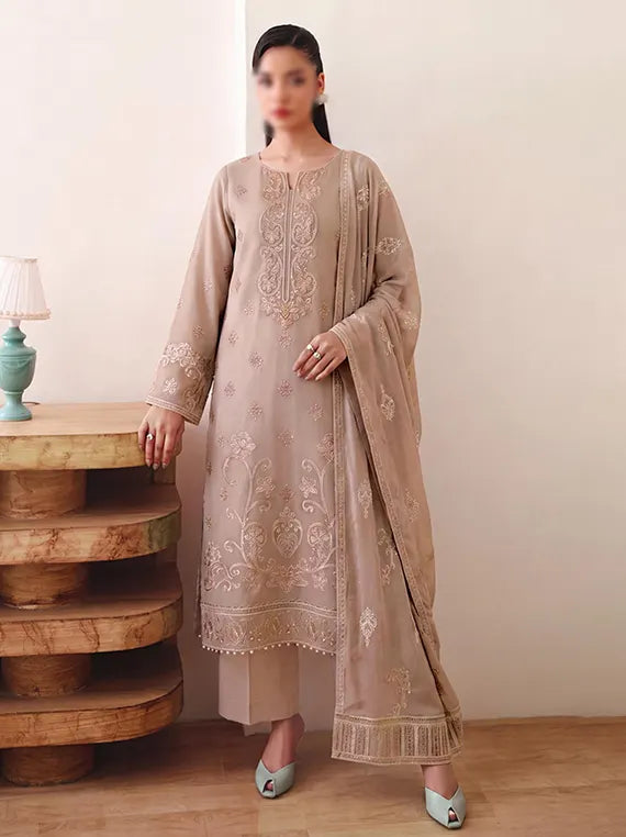 Meeras by Fantak Unstitched Karandi Lawn Collection'26 V-527 (D-06)