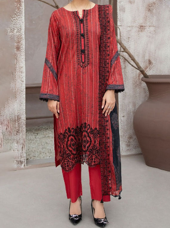 Mehak Printed Embroidered Lawn Collection 2026 (D-01)