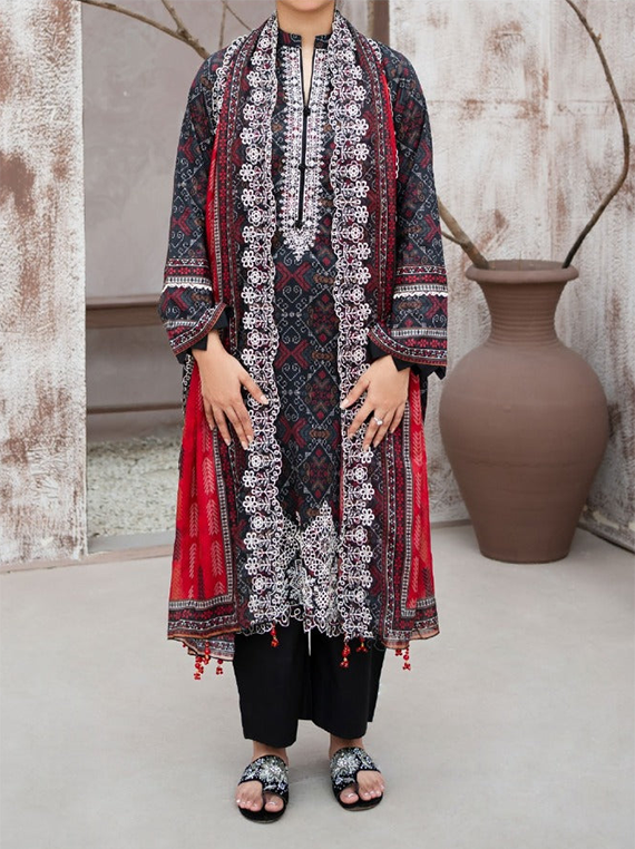 Mehak Printed Embroidered Lawn Collection 2026 (D-03)
