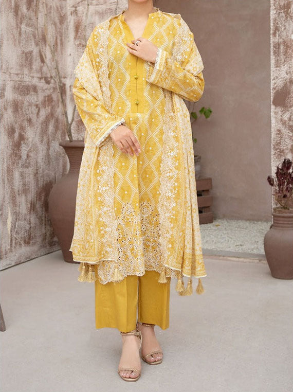 Mehak Printed Embroidered Lawn Collection 2026 (D-08)