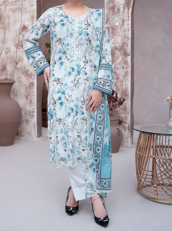 Mehak Printed Embroidered Lawn Collection 2026 (D-10)