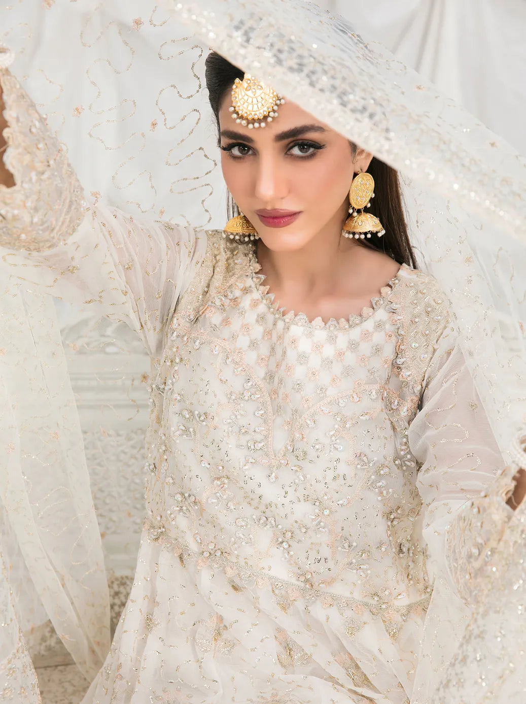 Meharzad Semi-Stitched Maxi Collection 2024 By Tawakkal Fabric (D-1362)