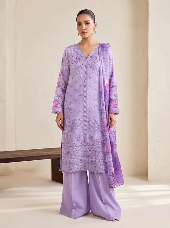 Melina by Fantak Peach Unstitched Collection'26 Vol-1020 (D-04)