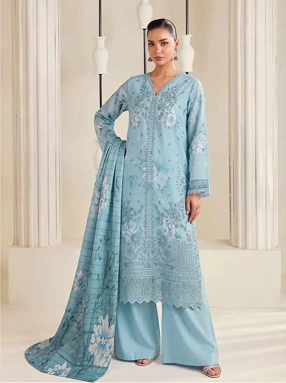 Melina by Fantak Peach Unstitched Collection'26 Vol-1020 (D-08)