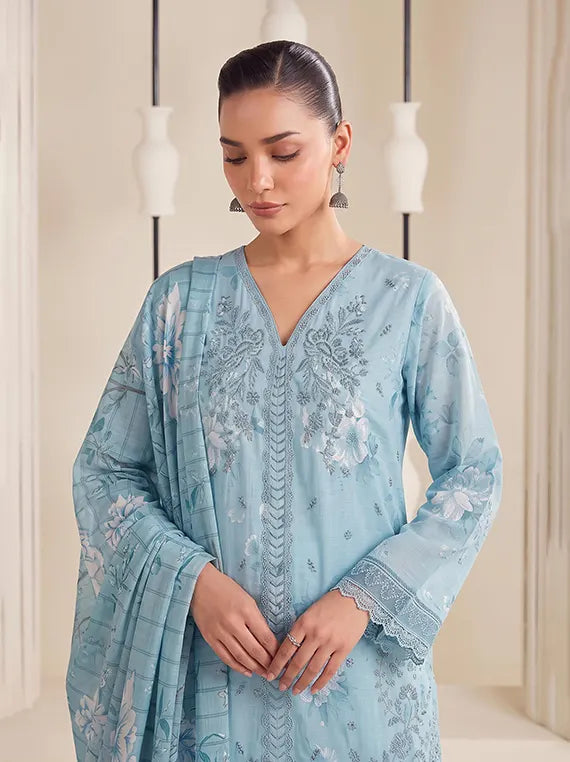 Melina by Fantak Peach Unstitched Collection'26 Vol-1020 (D-08)