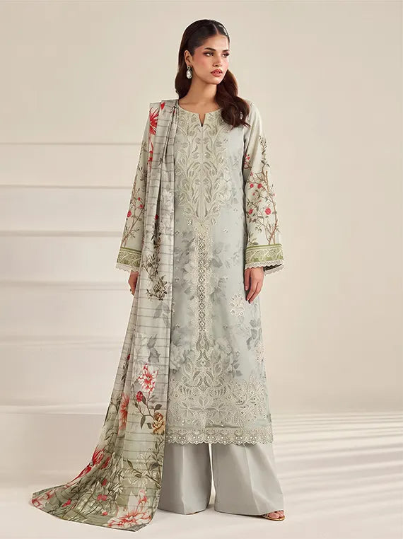 Melina by Fantak Peach Unstitched Collection'26 Vol-1020 (D-09)