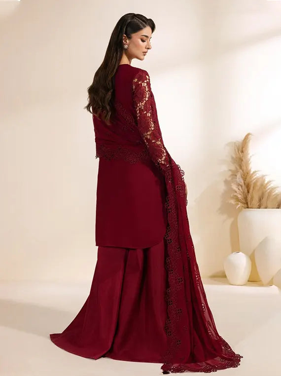 Meraki by Zarif Embroidered Chiffon Collection 2026 (ZR-MEK-03)