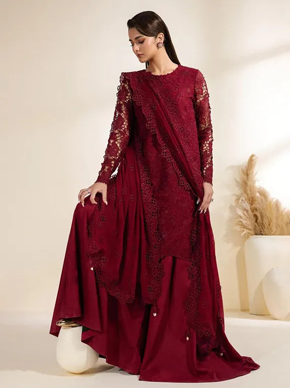 Meraki by Zarif Embroidered Chiffon Collection 2026 (ZR-MEK-03)