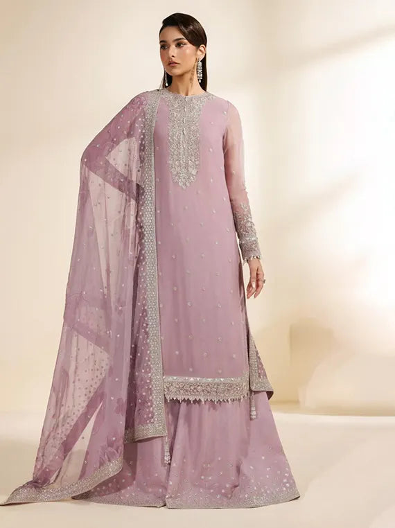 Meraki by Zarif Embroidered Chiffon Collection 2026 (ZR-MEK-04)