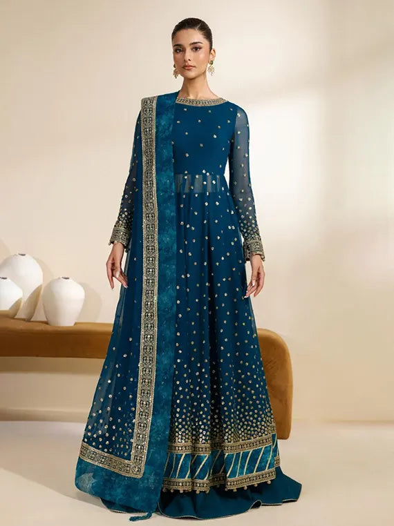 Meraki by Zarif Embroidered Chiffon Collection 2026 (ZR-MEK-08)