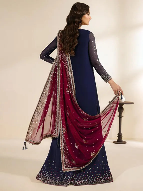 Meraki by Zarif Embroidered Chiffon Collection 2026 (ZR-MEK-10)