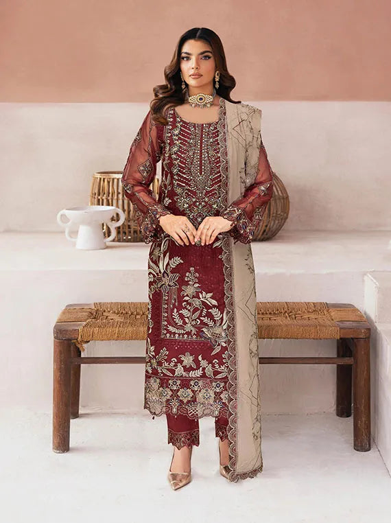 Minhal Luxury Organza Collection 2025 Vol-13 By Ramsha (M-1308)