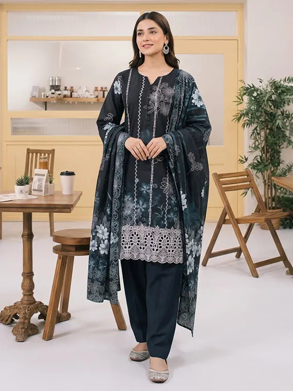 Miraas by Tawakkal Fabrics Unstitched Embroidered Staple Collection'26 (D-5928)