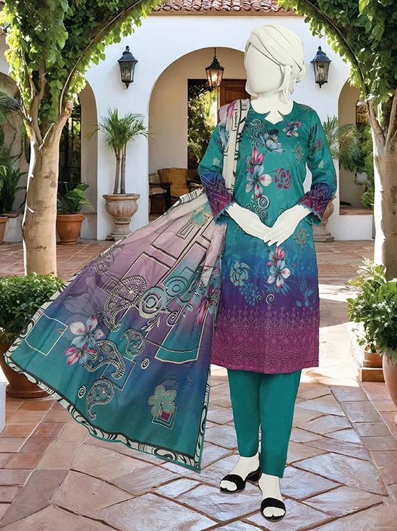 Mirha Embroidered Printed Lawn Collection 2026 Vol-02 (ABC-1544)