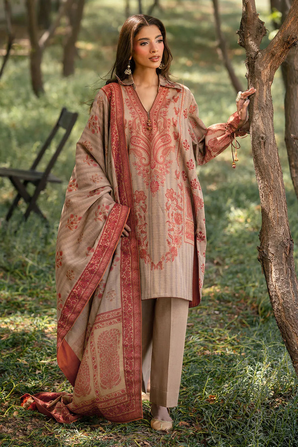 Misty Meadows by Gul Ahmed Printed Unstitched Pashmina Collection 26 (SP-62077)
