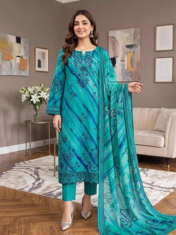 Modern Embroidered Viscose Slub Collection 2026 Vol-133 (D-02)