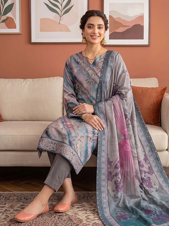 Modern Embroidered Viscose Slub Collection 2026 Vol-133 (D-04)