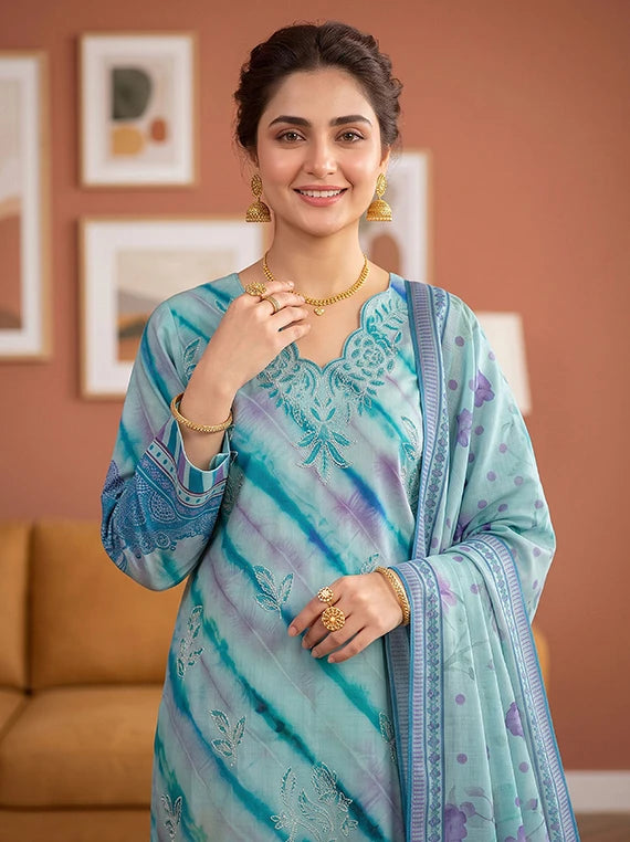 Modern Embroidered Viscose Slub Collection 2026 Vol-133 (D-08)
