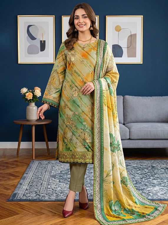 Modern Embroidered Viscose Slub Collection 2026 Vol-133 (D-10)