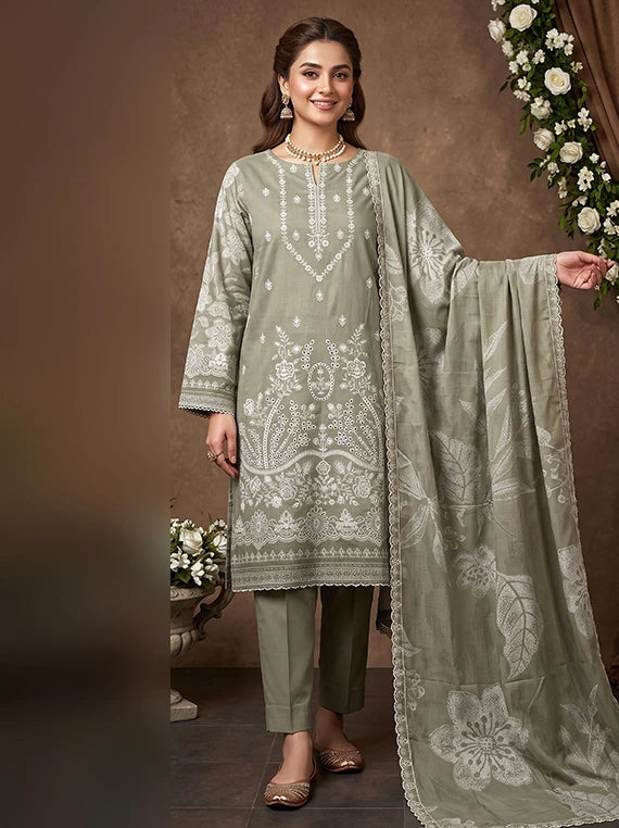 Modern Printed Embroidered Staple Collection 2026 Vol-136 (D-08)