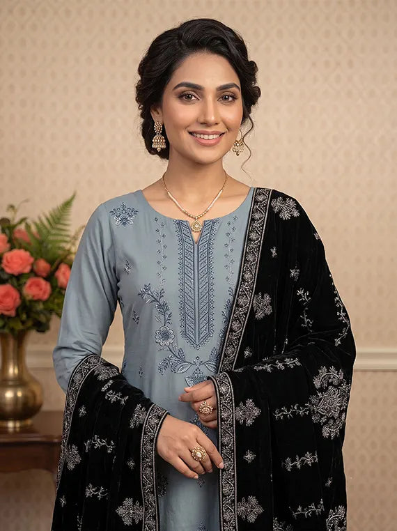 Modern Unstitched Peach Chamki Collection'26 V-127 (D-01)