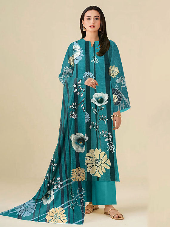 Modern Digital Printed Dhanak Collection 2025 Vol-186 (D-04)