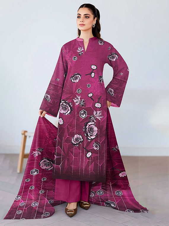 Modern Digital Printed Dhanak Collection 2025 Vol-186 (D-05)