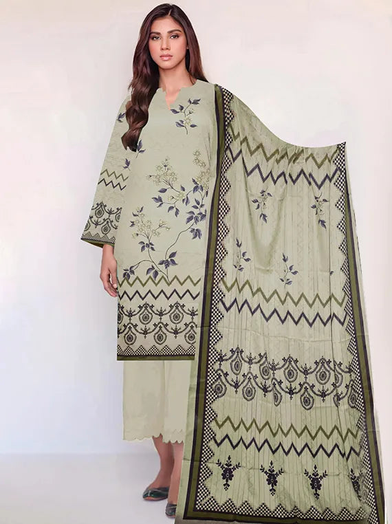 Modern Digital Printed Lawn Collection 2025 Vol-28 (D-01)