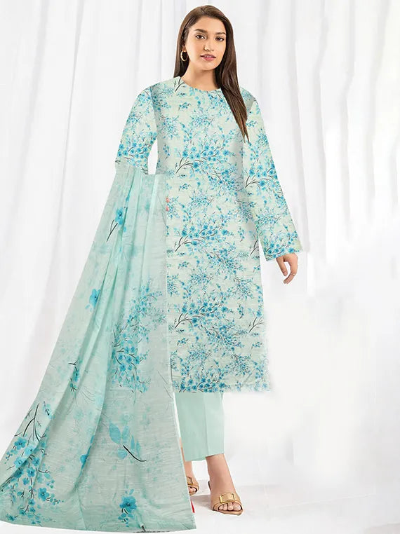 Modern Digital Printed Lawn Collection 2025 Vol-34 (D-02)