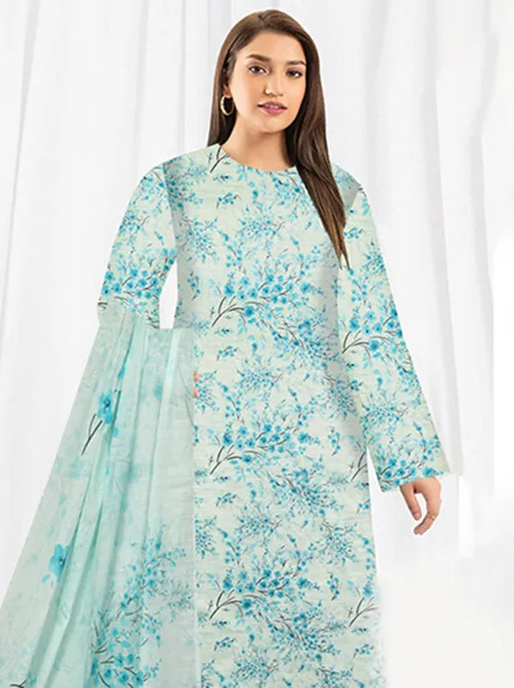 Modern Digital Printed Lawn Collection 2025 Vol-34 (D-02)