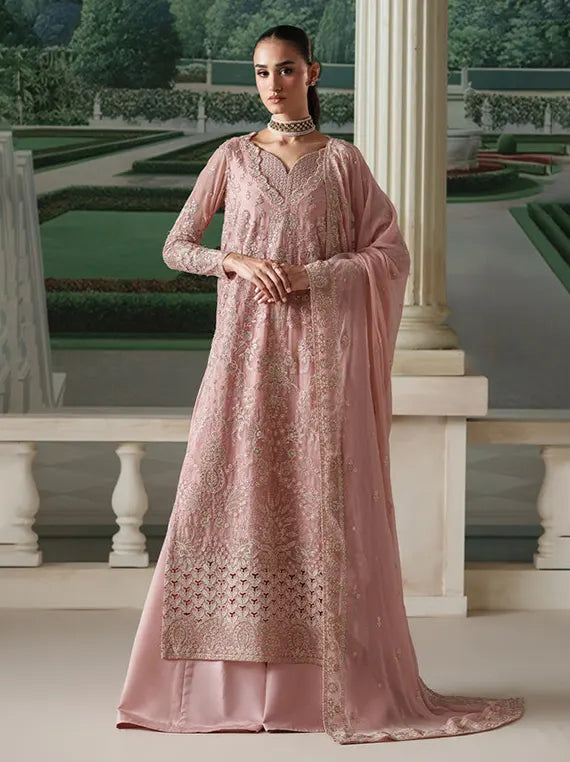 Modern Heirloom by Emaan Adeel Embroidery Chiffon Collection'26 (ANTIQUE BLUSH)