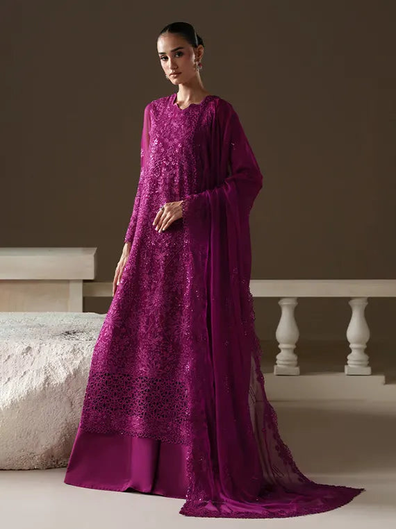 Modern Heirloom by Emaan Adeel Embroidery Chiffon Collection'26 (ROSE MEMOIR)