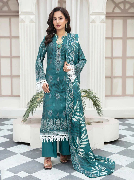 Modern Printed Embroidered Lawn Collection 2026 Vol-02 (D-02)