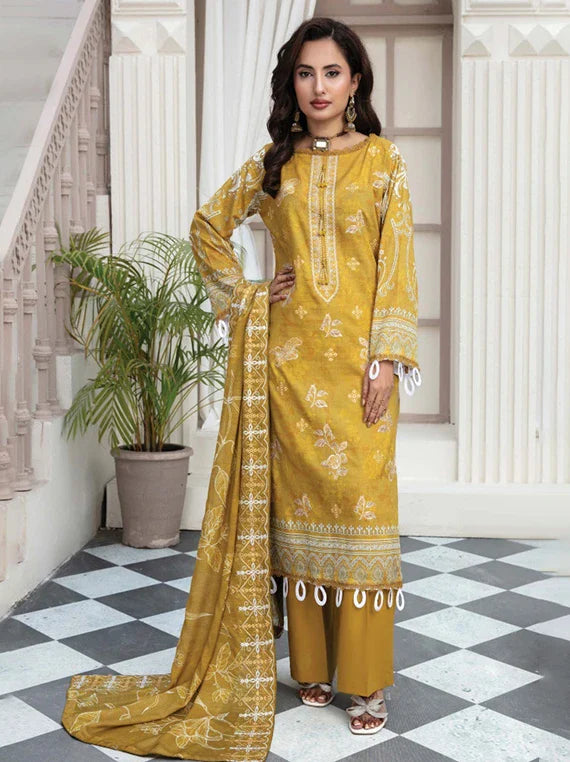 Modern Printed Embroidered Lawn Collection 2026 Vol-02 (D-04)