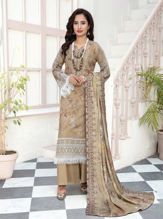 Modern Printed Embroidered Lawn Collection 2026 Vol-02 (D-06)