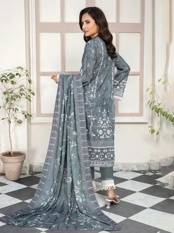 Modern Printed Embroidered Lawn Collection 2026 Vol-02 (D-10)