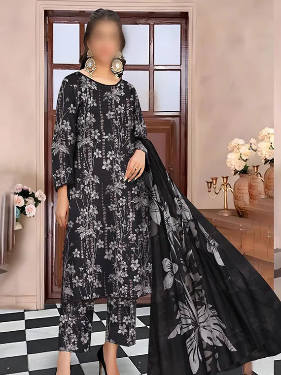 Monochrome by Fantak Printed Lawn Collection 2025 Vol-01