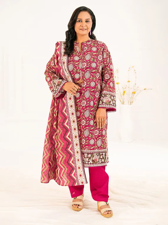 Mothers Love Printed Khaddar Collection 2025 by Gul Ahmed (K52109)